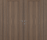 Oxford Duo 07 Pecan Nutwood Modern Interior Double Swing Doors by Belldinni