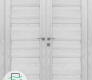 Louver Ribeira Ash Modern Interior Double Swing Doors by Belldinni