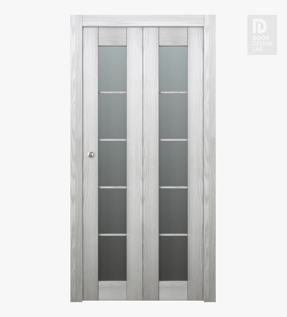 Avon 5 Lite Vetro Ribeira Ash Modern Interior Bifold Doors by Belldinni