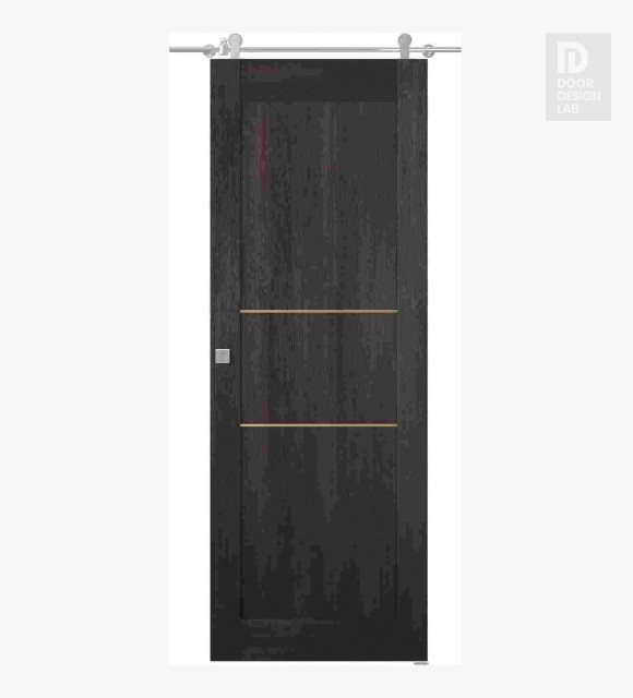 Avon 07 2H Gold Veralinga Oak Modern Interior Barn Door by Belldinni