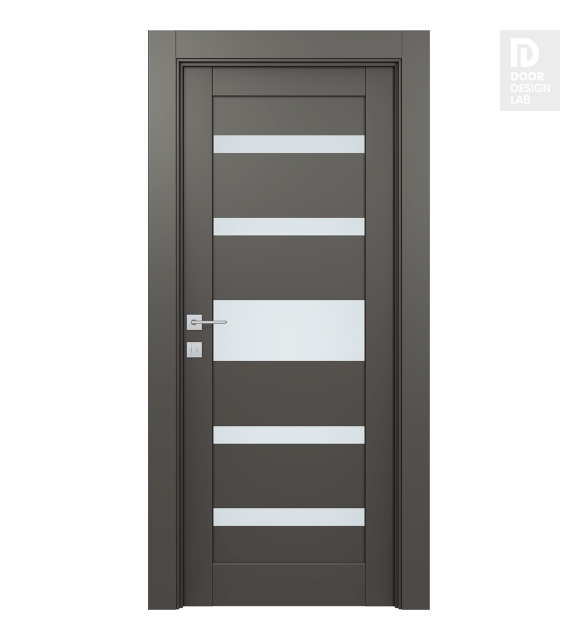 Gina Vetro Gray Matte Modern Interior Door by Belldinni