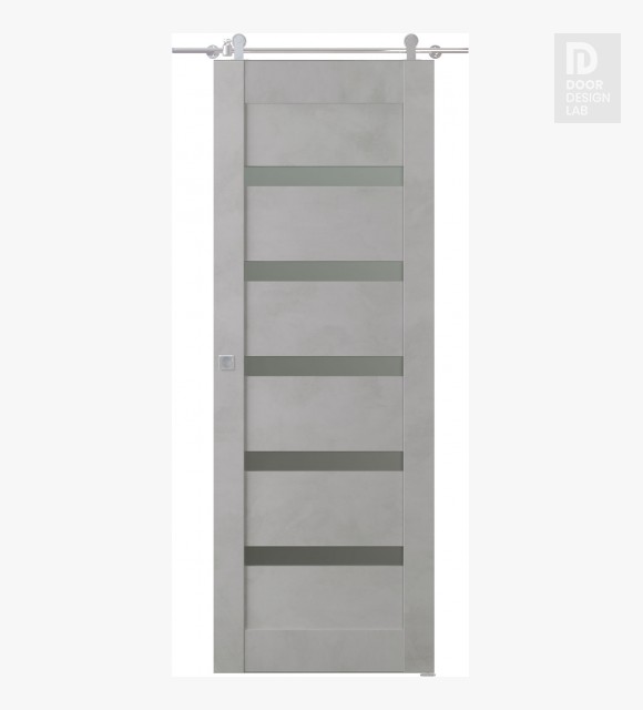 Avon 07-04 Vetro Light Urban Modern Interior Barn Door by Belldinni