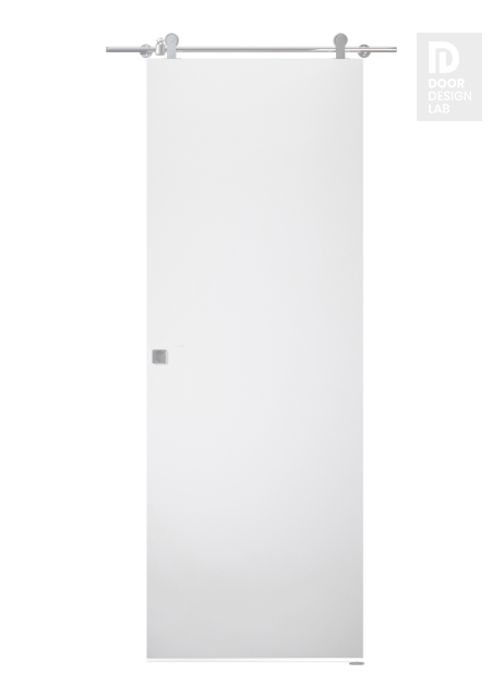 Smart Pro Flat Polar White Modern Interior Barn Door by Belldinni