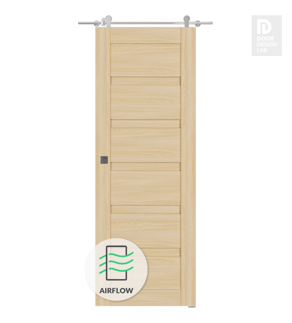 Louver Loire Ash Modern Interior Barn Door by Belldinni