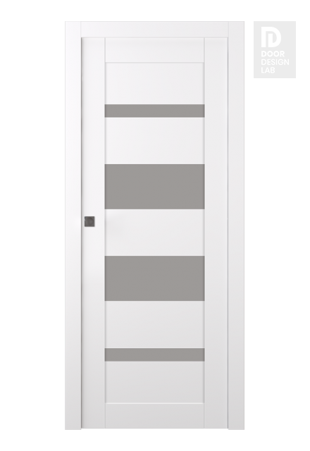 Mirella Vetro Snow White Modern Interior Pocket Door by Belldinni