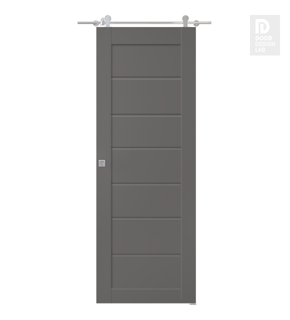 Alda Gray Matte Modern Interior Barn Door by Belldinni