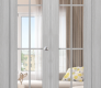 Avon 8 Lite Clear Vetro Ribeira Ash Modern Interior Bifold Doors by Belldinni