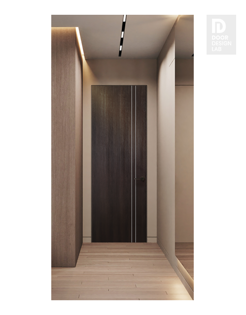 Optima 2V Veralinga Oak Modern Interior Frameless Door by Belldinni