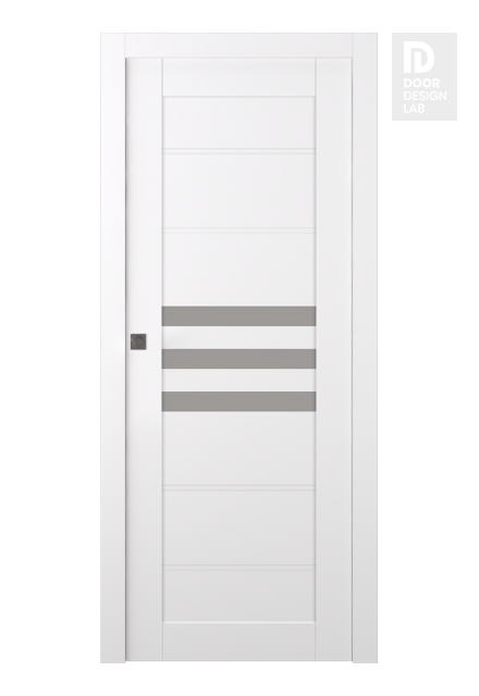 Dome Vetro Snow White Modern Interior Pocket Door by Belldinni