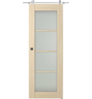 Avon 4 Lite Vetro Loire Ash Barn doors