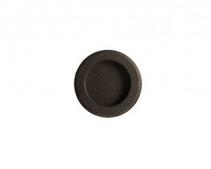 EMTEK FLUSH PULL ROUND PASSAGE FLAT BLACK (US19) 2211