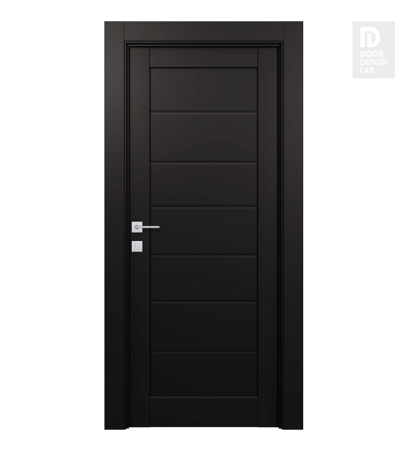 Alda Black Matte Modern Interior Double Pocket Doors by Belldinni