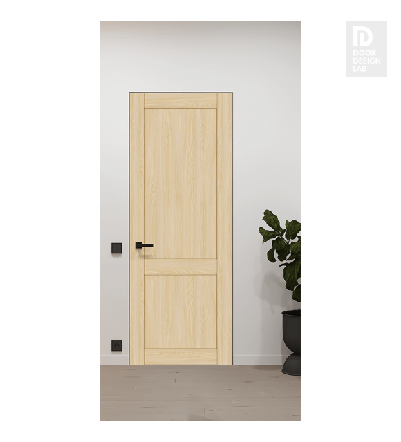 Shaker 2 Panel Loire Ash Modern Interior Frameless Door by Belldinni