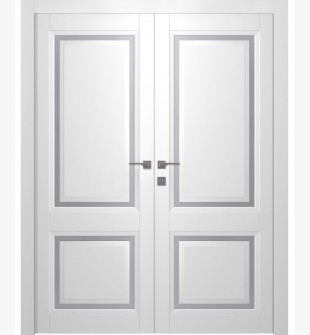 Aurum 2 Vetro Polar White Double doors