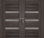 Rita Vetro Gray Oak Modern Interior Double Swing Doors by Belldinni