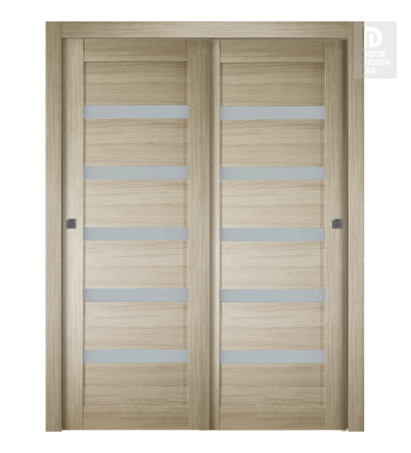 Leora Vetro Shambor Modern Interior Bypass Doors by Belldinni