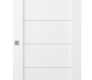 Perla Vetro Bianco Noble Modern Interior Barn Door by Belldinni