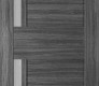 DOOR SLAB ESTA BL VETRO GRAY OAK 30" X 80" X 1 9/16" BLACK GLASS
