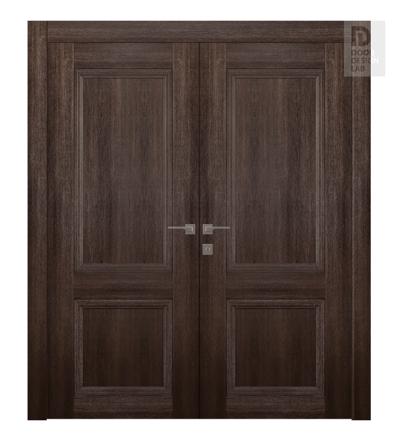 Oxford Duo 07 R Veralinga Oak Modern Interior Double Swing Doors by Belldinni