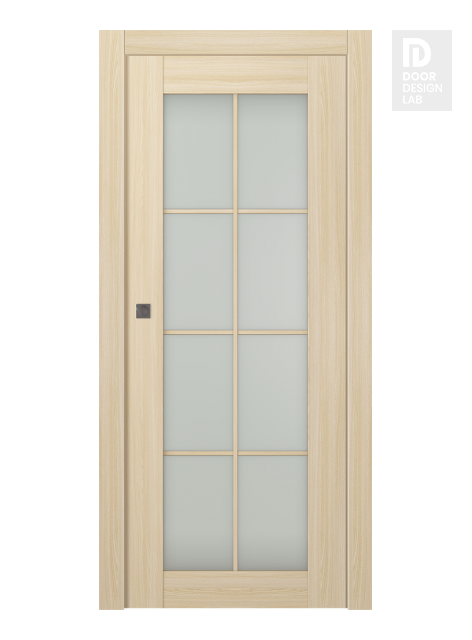 Avon 8 Lite Vetro Loire Ash Modern Interior Pocket Door by Belldinni