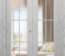 Avon 5 Lite Clear Vetro Ribeira Ash Modern Interior Bifold Doors by Belldinni
