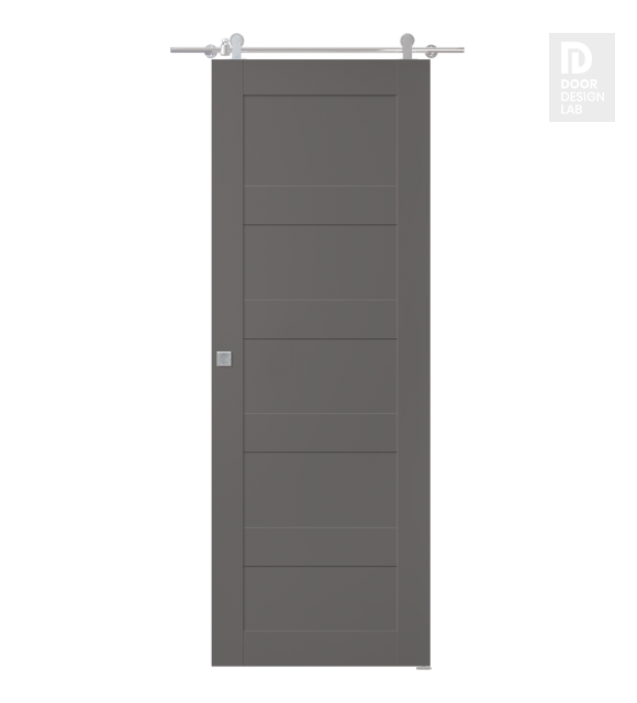 Avon 07 4R Gray Matte Modern Interior Barn Door by Belldinni