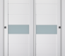 Edna Vetro Bianco Noble Modern Interior Bypass Doors by Belldinni