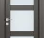 Avon 3 Lite Vetro Gray Matte Modern Interior Door by Belldinni