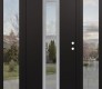 DIAMOND A1 68" X 80" BLACK/BLACK CLEAR GLASS PANEL STAINLESS STEEL RHI WITH 2 SIDELITES CLEAR GLASS