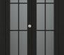Avon 8 Lite Vetro Black Matte Modern Interior Bifold Doors by Belldinni