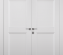 Oxford Uno 07 Rn Snow White Modern Interior Double Swing Doors by Belldinni