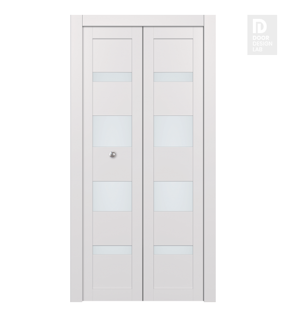 Avon 07-01 Vetro Snow White Modern Interior Bifold Doors by Belldinni