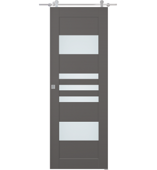 Leti Vetro Gray Matte Barn doors