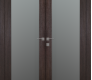 Avon 207 Vetro Veralinga Oak Modern Interior Double Swing Doors by Belldinni