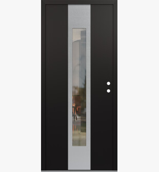 DIAMOND A1 36" X 80" BLACK/BLACK CLEAR GLASS PANEL STAINLESS STEEL LHI