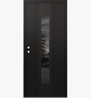 DIAMOND A1 36" X 80" BLACK/BLACK MIRRORED GLASS PANEL BLACK RHI