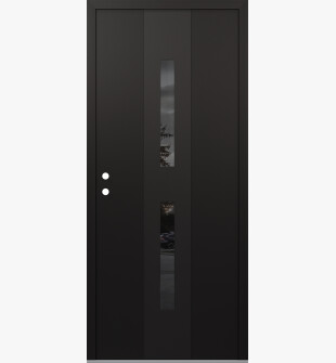 DIAMOND A6 36" X 80" BLACK/BLACK MIRRORED GLASS PANEL BLACK RHI