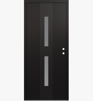 DIAMOND A6 36" X 80" BLACK/WHITE FROSTED GLASS PANEL BLACK LHI