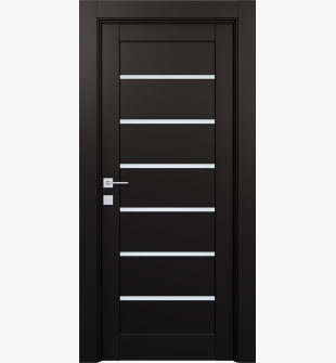 DOOR SLAB AVON 07-02 VETRO BLACK MATTE 30" X 92 1/2" X 1 3/4"