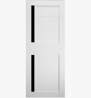 DOOR SLAB ESTA BL VETRO BIANCO NOBLE 24" X 80" X 1 9/16" BLACK GLASS