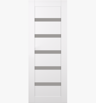 DOOR SLAB LEORA VETRO SNOW WHITE 36" X 84" X 1 3/4" FROSTED GLASS