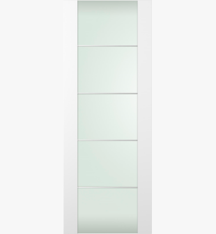 DOOR SLAB SMART PRO H3G 4H VETRO POLAR WHITE 32" X 84" X 1 3/4" TEMPERED FROSTED GLASS
