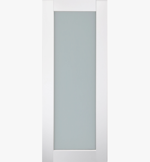 DOOR SLAB SMART PRO 207 VETRO POLAR WHITE 30" X 84" X 1 3/4" TEMPERED FROSTED GLASS