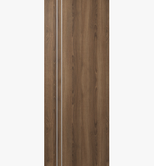 DOOR SLAB OPTIMA 2V PECAN NUTWOOD 18" X 80" X 1 3/4" SOLID CORE