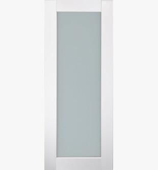 DOOR SLAB SMART PRO 207 VETRO POLAR WHITE 24" X 92 1/2" X 1 3/4" TEMPERED FROSTED GLASS