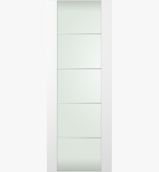 DOOR SLAB SMART PRO H3G 4H VETRO POLAR WHITE 30" X 80" X 1 3/4" TEMPERED FROSTED GLASS