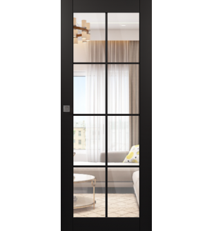 Avon 8 Lite Clear Vetro Black Matte Hidden barn