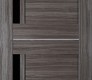 DOOR SLAB ESTA BL VETRO GRAY OAK 30" X 80" X 1 9/16" BLACK GLASS