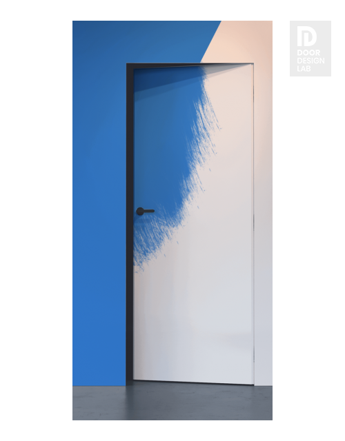 Primed Door Example For Painting In Blue Modern Interior Door by Belldinni