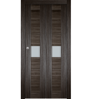 Edna Vetro Gray Oak Bi-folding doors